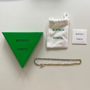 Bottega Veneta Argento Chains Gold and Silver Bracelet